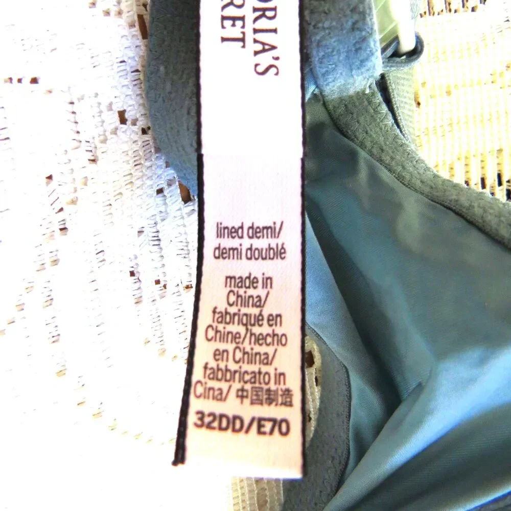 Victoria's Secret Lined Demi Underwire T Shirt Bra Sea Foam Green 32DD EUC - Picture 6 of 6